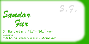 sandor fur business card
